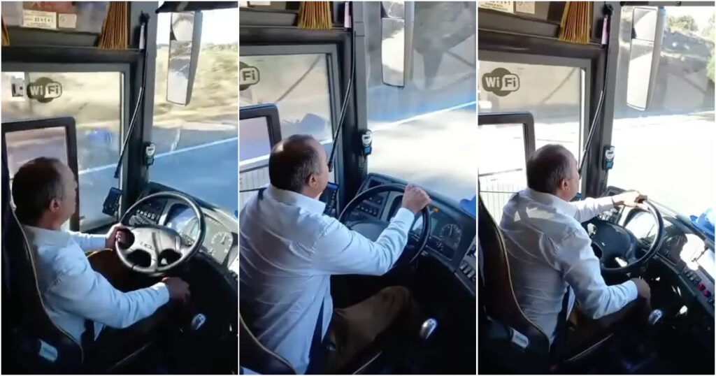 Motorista de autocarro criou momento divertido durante excursão em Portugal