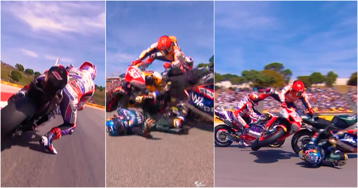 VÍDEO: O acidente entre Márquez e Oliveira na MotoGP em Portugal