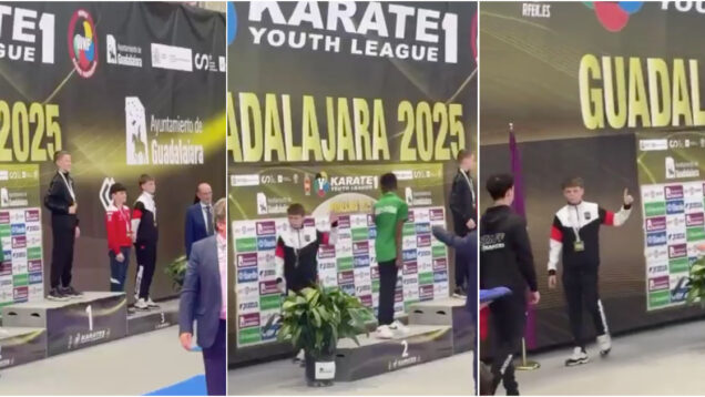 Atleta ucraniano de 13 anos recusa ser fotografado com atleta russo