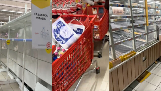 Correria por mantimentos esvaziou supermercados em Portugal