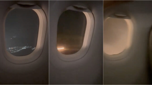 Passageiro-grava-desespero-a-bordo-quando-aviao-derrapa-para-fora-da-pista-durante-a-aterragem