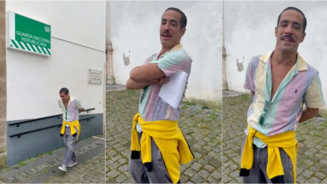 Tiago Grila filma-se em posto da GNR e sugere rodapés da CMTV