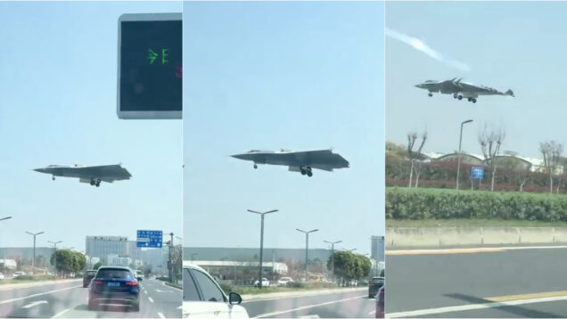 Vídeo mostra novo caça militar da China sem cauda e com 3 motores 