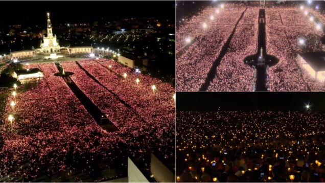 270 mil peregrinos encheram o Santuário de Fátima e as imagens tornaram-se virais