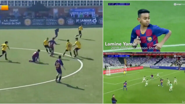 Com-apenas-12-anos-Lamine-Yamal-ja-esbanjava-qualidade-tecnica-e-causava-o-caos-entre-os-defesas