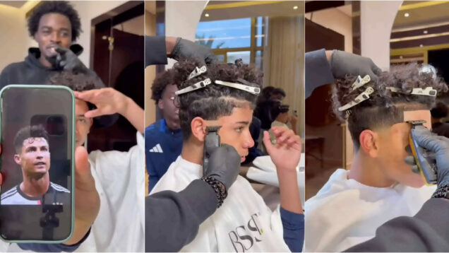 Cristianinho pede corte igual ao do pai e o vídeo torna-se viral com milhões de visualizações