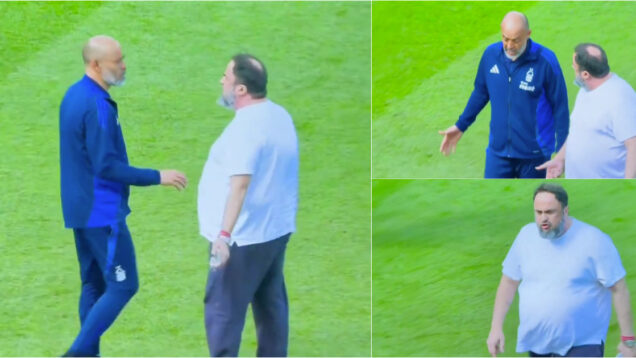 Dono do Nottingham Forest entra em campo e dá raspanete a Nuno Espírito Santo