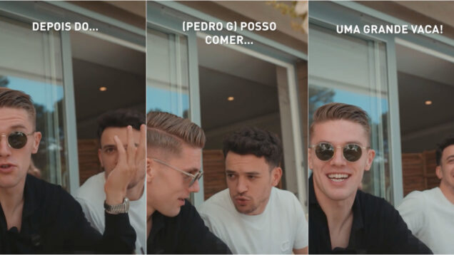 Gyokeres aprende português com Pote