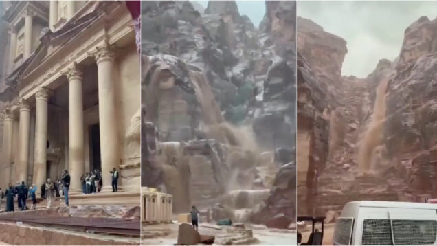 Mais de 1800 turistas evacuados de histórica cidade de Petra devido a inundações