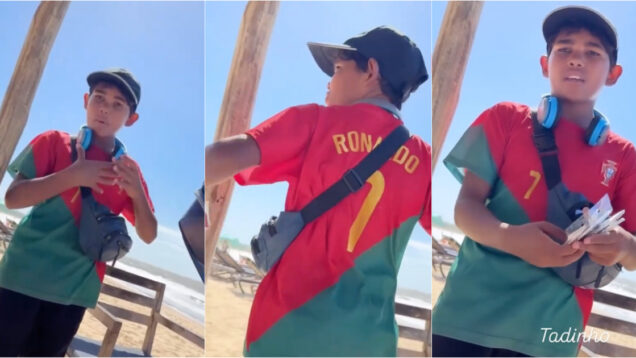 Menino brasileiro elogia Ronaldo sem saber que estava a falar com a irmã dele
