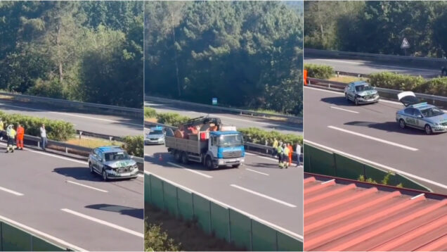 Perseguição a camião roubado termina em colisão com viatura da GNR e ambulância na A3