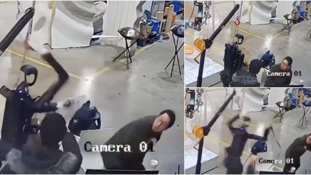 Robo-humanoide-descontrola-se-e-ataca-engenheiros-durante-testes-na-China