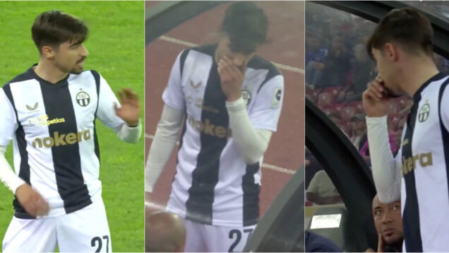 Rodrigo Conceição é substituído ao minuto 32 e a reação não passa despercebida