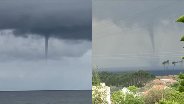 Tromba de água em Viana do Castelo e nuvem funil em Sintra surpreendem esta sexta-feira