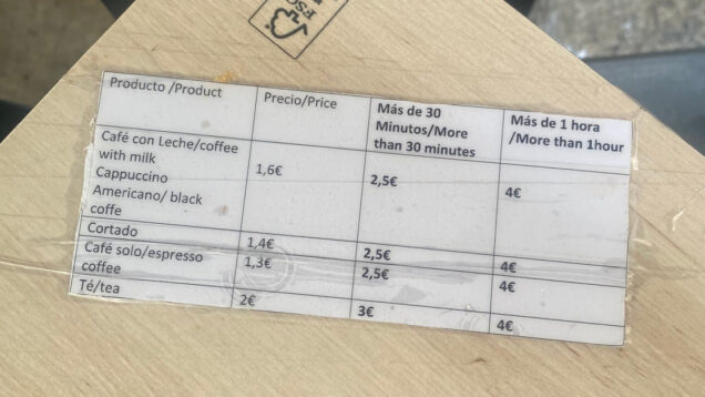 pagar mais consoante o tempo passado nas esplanadas
