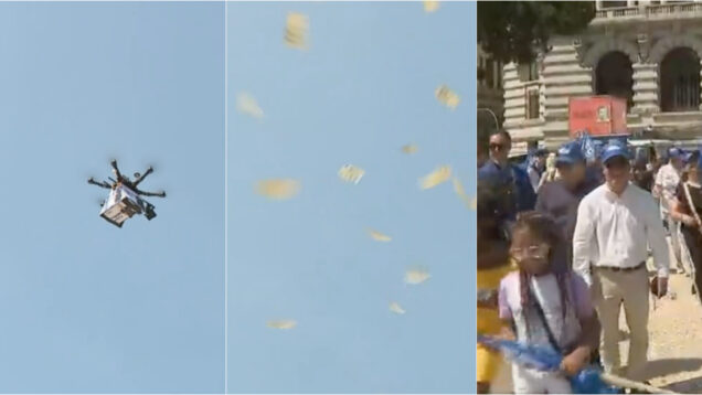 Candidatura de Aníbal Pinto no Porto fez chover notas de 5 euros com um drone