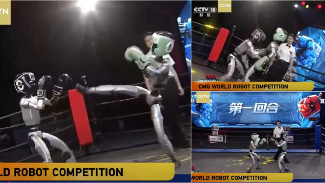 China realiza o primeiro torneio de kickboxing com robôs humanoides