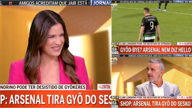 Comentadora da CMTV afirma que Arsenal virou baterias para em detrimento de Gyökeres