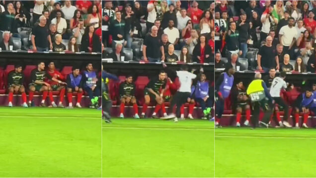 Dalot virou segurança de Ronaldo durante aproximação de invasor