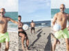 Guardiola foi à praia com os seus jogadores e mostrou que ainda sabe dar uns toques