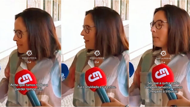 Joana Marques usou humor à entrada do tribunal no julgamento de 1 milhão de euros