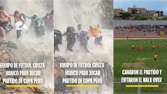 Jogadores enfrentarem condições extremas para chegar ao estádio no Peru