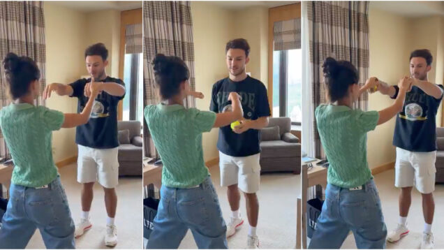 Piloto Pierre Gasly testa reflexos de Kika Cerqueira Gomes ao estilo da Fórmula 1