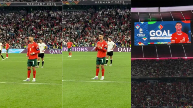 Ronaldo acompanhou o ritmo dos adeptos alemães que gritaram por Messi