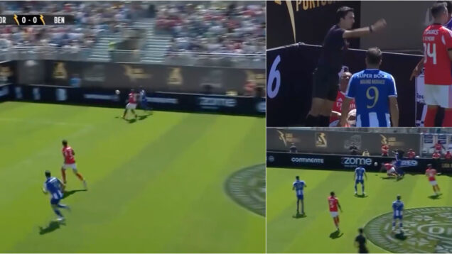 Bruno Alves e Eliseu trocam carinhos como nos bons velhos tempos em jogo da Liga Portugal Legends