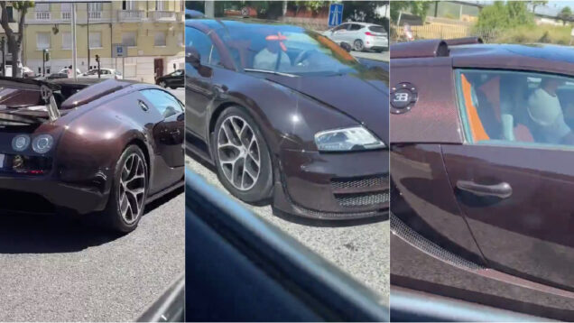 Cristiano Ronaldo passeia em Lisboa com o seu Bugatti Veyron de 2,2 milhões de euros