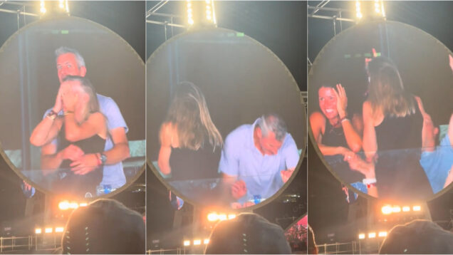 Empresário aparece no ecrã gigante com a amante durante concerto dos Coldplay