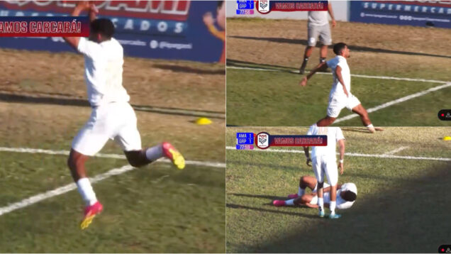 Golo Siuuu e lesão Festejo à Ronaldo termina com jogador a lesionar-se no joelho