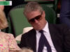 Hugh Grant apanhado a dormir em Wimbledon mesmo atrás da rainha Camilla