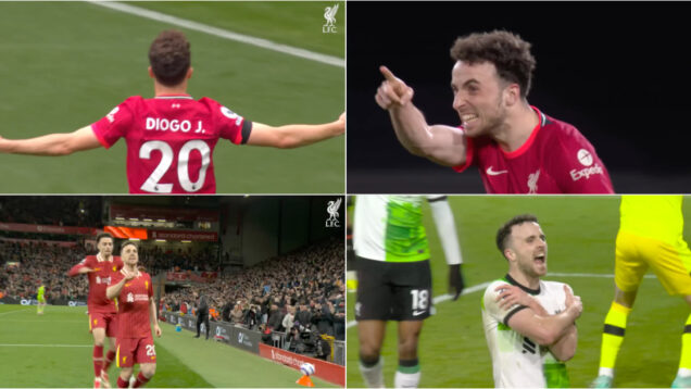 Liverpool partilha vídeo com todos os golos de Diogo Jota pelos Reds