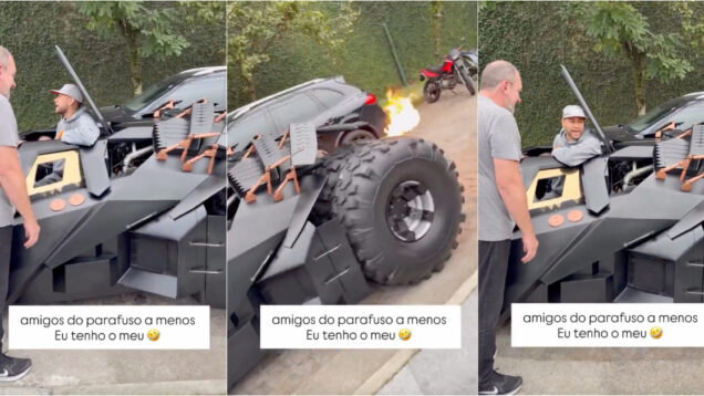 Neymar diverte-se com o seu Batmobile que encomendou por cerca de 1,5 milhões de euros