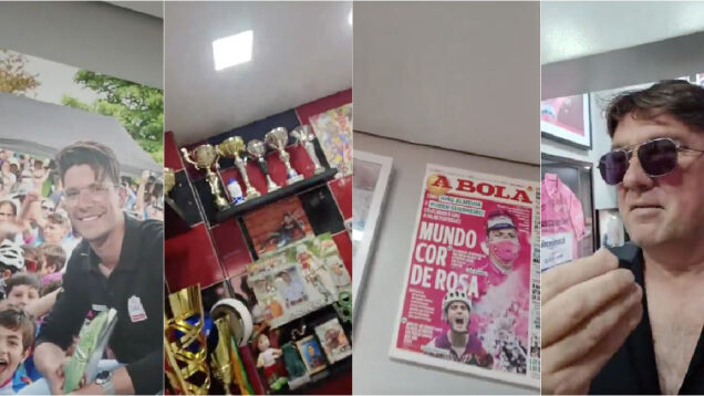 Olivier Bonamici visitou o santuário de João Almeida antes do início do Tour