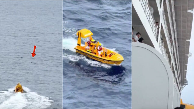 Pai salta de navio para salvar filha que caiu ao oceano durante cruzeiro da Disney