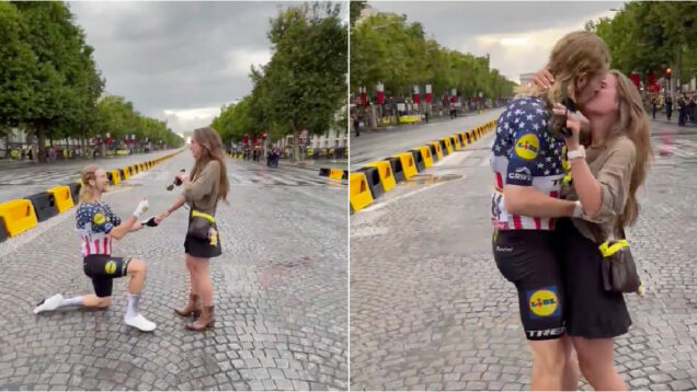 Quinn Simmons terminou o Tour e surpreendeu ao pedir a namorada em casamento