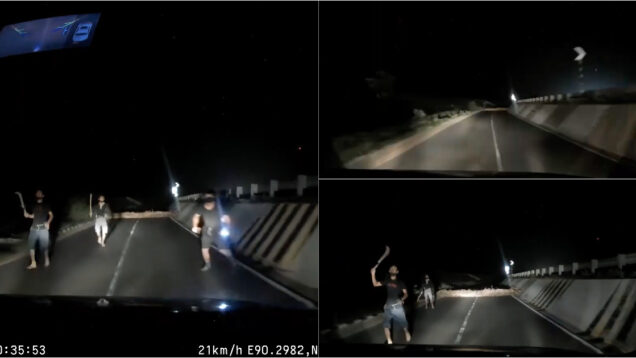 Tentativa de roubo termina mal para os assaltantes graças a condutor ágil e de sangue frio