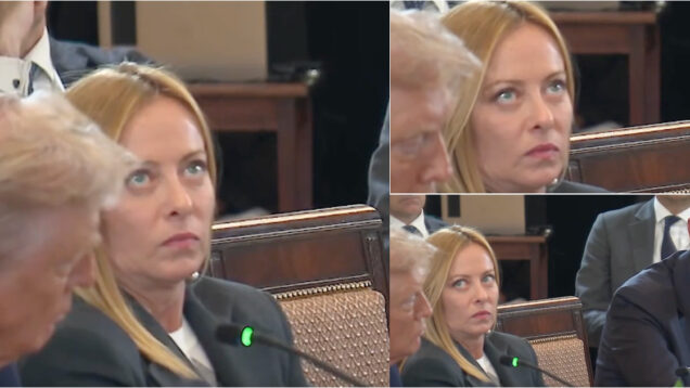 As expressões de Giorgia Meloni na Casa Branca tornam-se sensação nas redes