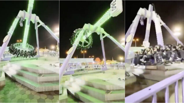 Atração de parque de diversões parte-se no ar e faz mais de 20 feridos na Arábia Saudita