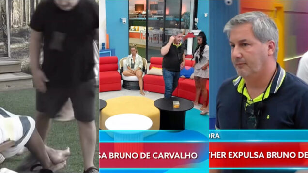 Bruno de Carvalho deu pontapé em colega e acabou expulso do Big Brother