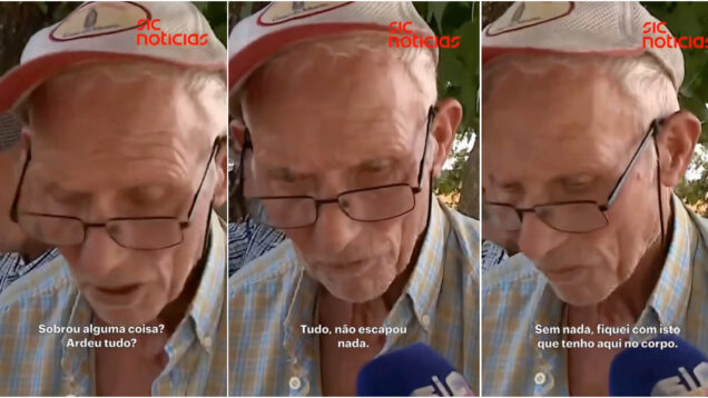 Campanha solidária para idoso que perdeu a casa em incêndio já angariou mais de 50 mil euros