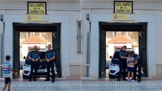 Criança de 10 anos visita agentes que a salvaram num momento comovente