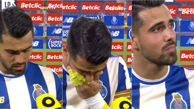 Diogo Costa ficou em lágrimas na flash interview ao dedicar vitória do FC Porto a Jorge Costa
