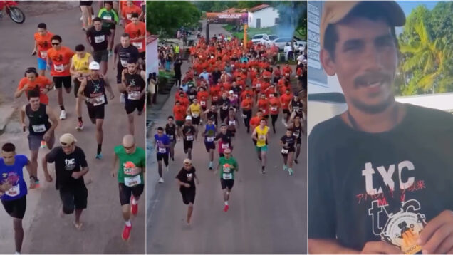 Homem embriagado junta-se a prova de atletismo de 8 km e acaba premiado com medalha