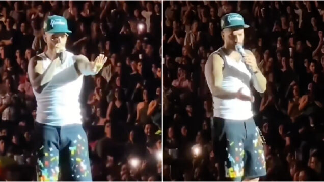 Maluma interrompe concerto e repreende mãe por levar bebé de 1 ano sem proteção auditiva