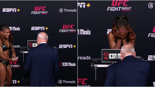 Pesagem do UFC Vegas 109 fica marcada por momento insólito de Angela Hill 1