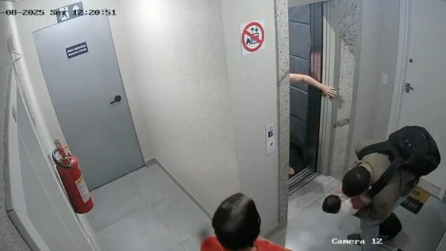 Polícia age em segundos e salva bebé engasgada à porta do elevador