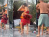 A tentativa de malabarismo com fogo que terminou em caos e num mergulho forçado na piscina